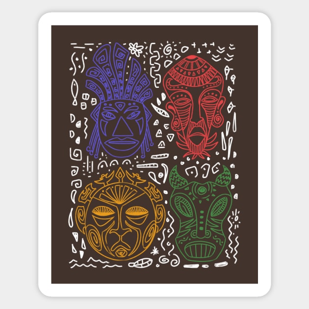 African Tribal Patterns Sticker by Genesis